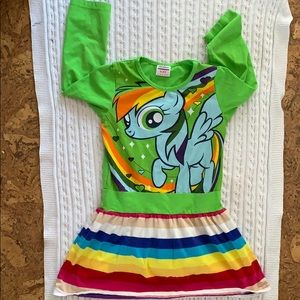Toddler Rainbow Dash dress, GUC